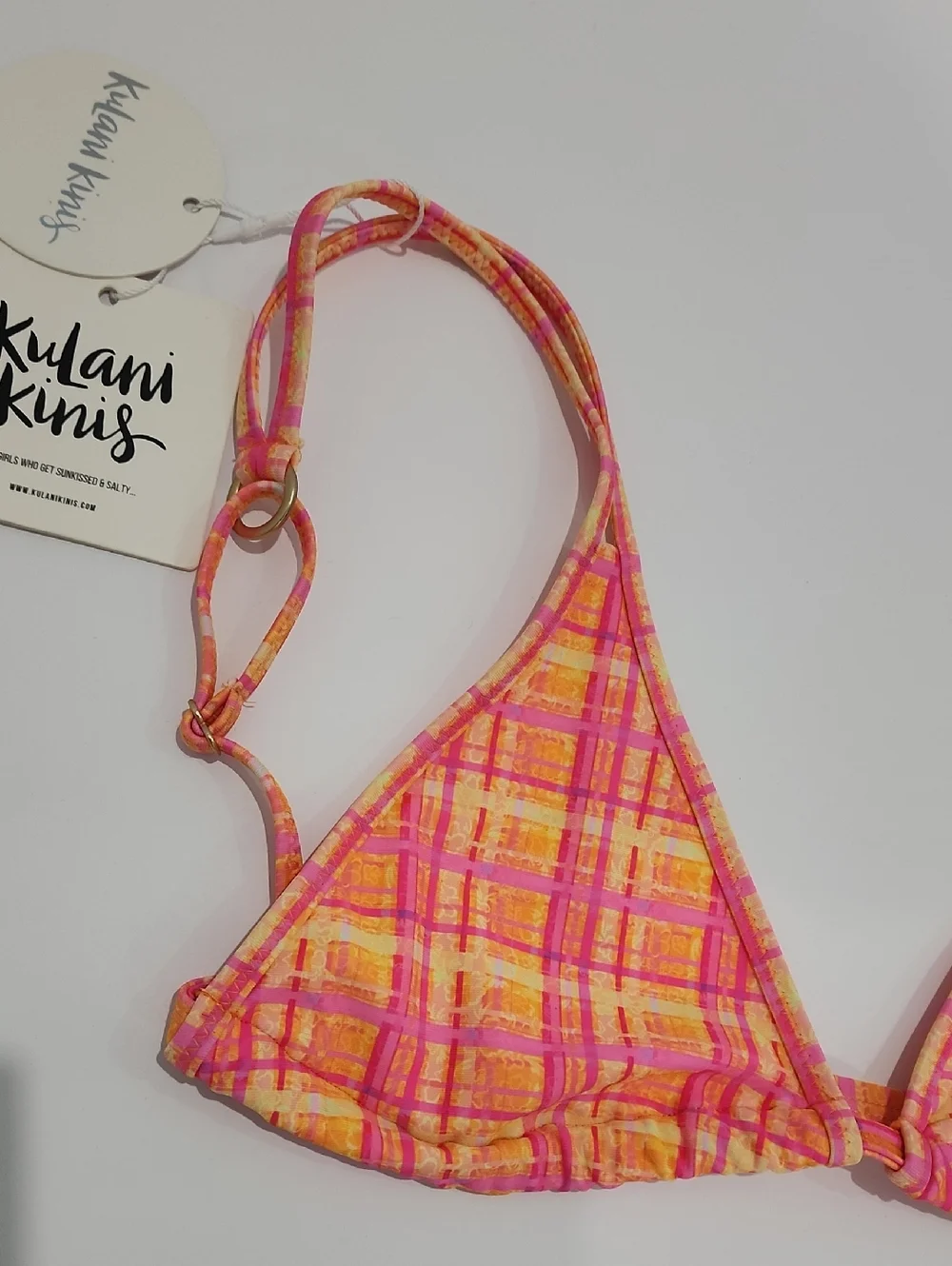 Kulani Kinis Twin Strap Bralette Bikini Top - Peaches